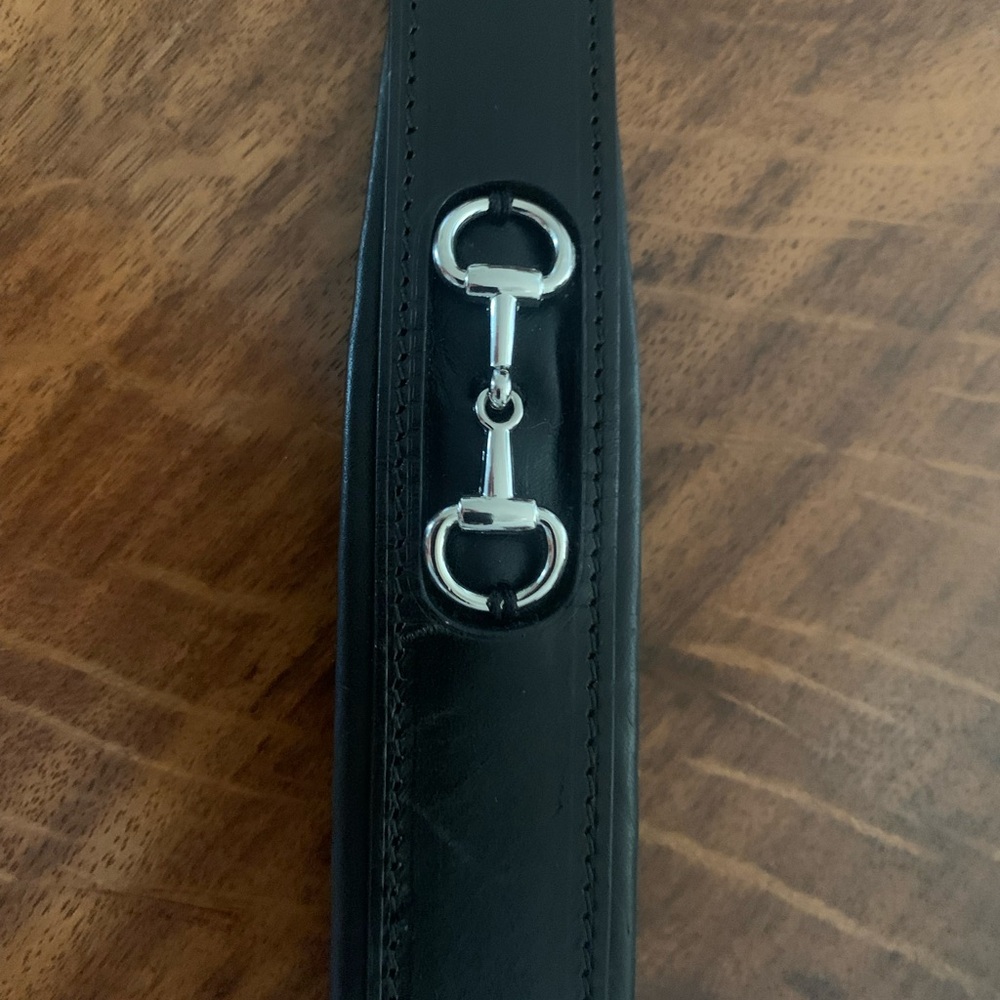 Noble Equestrian Belt Black with Silver Bits sz S